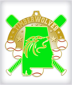 Glow In The Dark Custom Baseball Medals image