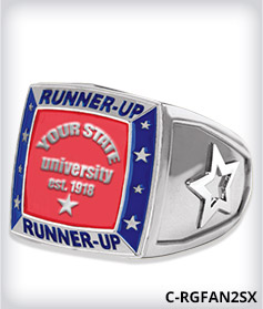 Custom Square Champion 2.0 Ring Top With Color image