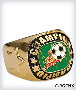 Custom Metal Inlay Champion Ring image