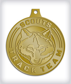 Antique Gold Custom Track Medals image