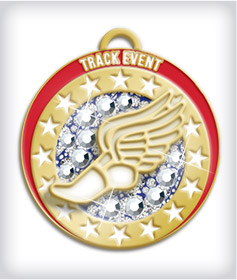 Rhinestone Custom Track Medals image