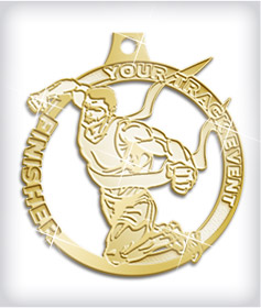 Shiny Gold Custom Track Medals image