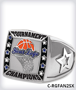 Custom Square Champion 2.0 Ring Top With Color image