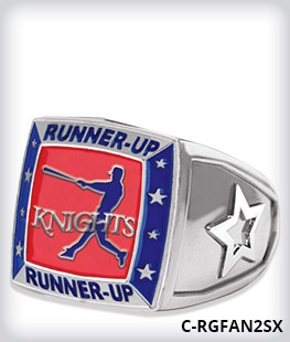 Custom Square Champion 2.0 Ring Top With Color image