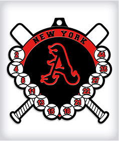 Black Dyed Custom Baseball Medals image