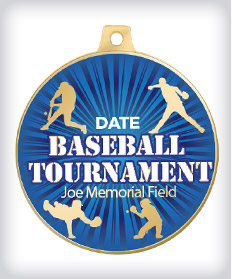 Custom Color Printed Baseball Medals image