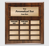 12 Plate Cherry Wood Plaque