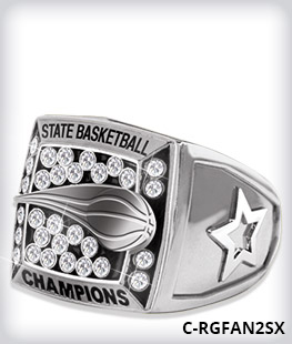 Custom Square Champion 2.0 Ring Top With Stones image