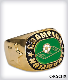 Custom Metal Inlay Champion Ring image