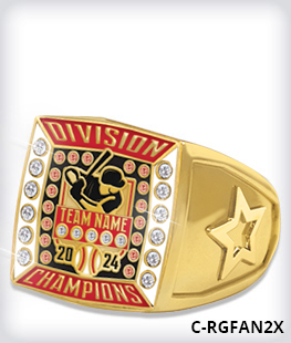 Custom Square Champion 2.0 Ring Top With Stone Bezel image