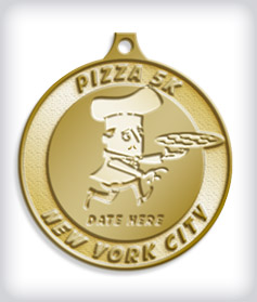 Antique Gold Custom 5K Medals image