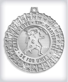 Shiny Silver Custom 5K Medals image