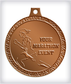 Antique Bronze Custom Marathon Medals image