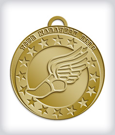 Antique Gold Custom Marathon Medals image