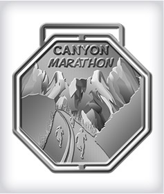 Antique Silver Custom Marathon Medals image