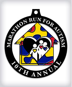 Black Dyed Custom Marathon Medals image