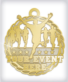 Shiny Gold Custom Marathon Medals image
