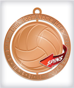 Shiny Bronze Custom Spinning Medals image