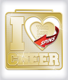 Shiny Gold Custom Spinning Medals image