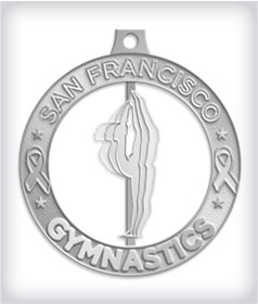 Shiny Silver Custom Spinning Medals image