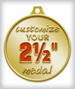 Custom 2 ½” Medal image