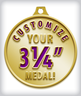 Custom 3 ¼” Medal image