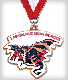 Custom Bronze Zinc Printed Medals image