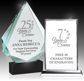 Anniversary Crystals FREE 40 Characters Of Engraving