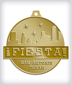 Antique Gold Custom Fiesta Medals image
