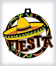 Black Dyed Custom Fiesta Medals image
