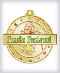 Custom Color Enamel Fiesta Medals image