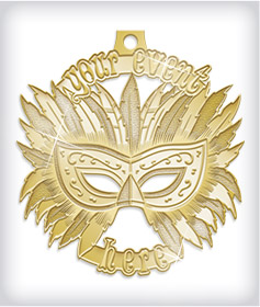 Shiny Gold Custom Fiesta Medals image