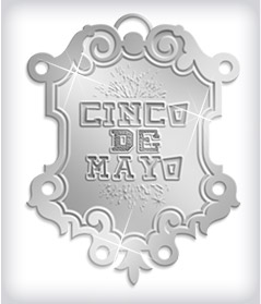 Shiny Silver Custom Fiesta Medals image