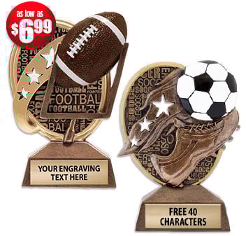 Kudos Sculptures Many Sports In Stock!