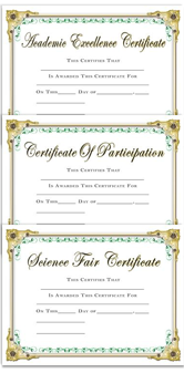 Scholastic Certificates