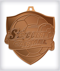 Antique Bronze Custom Soccer Medals image