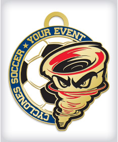 Custom Color Enamel Soccer Medals image