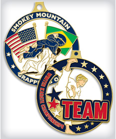 Color Enamel Marital Arts Medals image