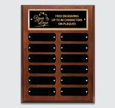 12 Plate Walnut Plaque