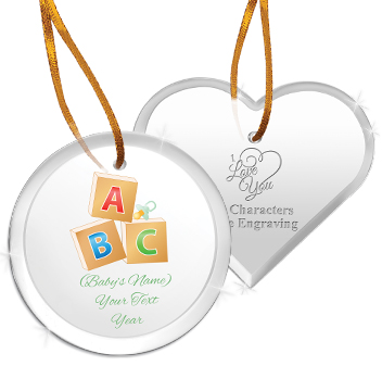 Acrylic Ornaments Come With FREE Gold Ribbon