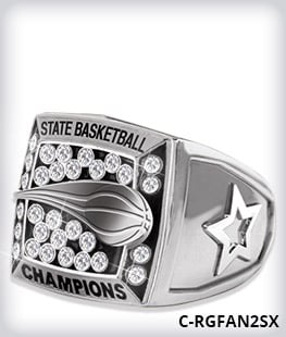 Custom Square Champion 2.0 Ring Top With Stones image