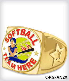 Custom Round Champion 2.0 Ring Top With Color image