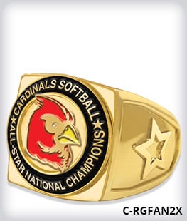 Custom Round Champion 2.0 Ring Top With Color image