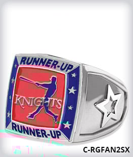 Custom Square Champion 2.0 Ring Top With Color image