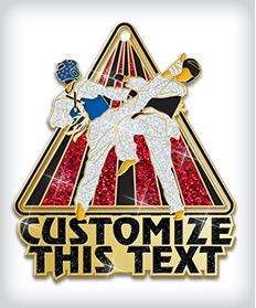 Glitter Custom Marital Arts Medals image