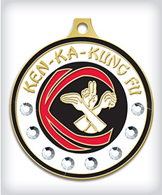 Rhinestone Custom Marital Arts Medals image