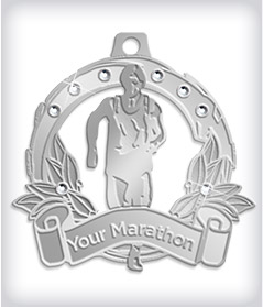 Shiny Silver Custom Rhinestone Medals image