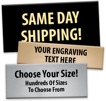 Engraving Plates Choose From Matte Black, Silver & Gold