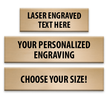 Gold Engraving Plates Available In Sizes 0.75"W x 0.25"H To 8"W x 8"H