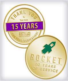 Custom Years of Service Coins image